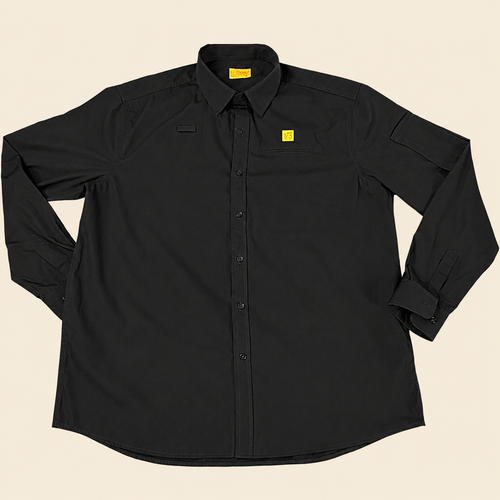 Outdoors Original Unisex Long Sleeve Sun Shirt, Phone + Glasses Pocket (Black)