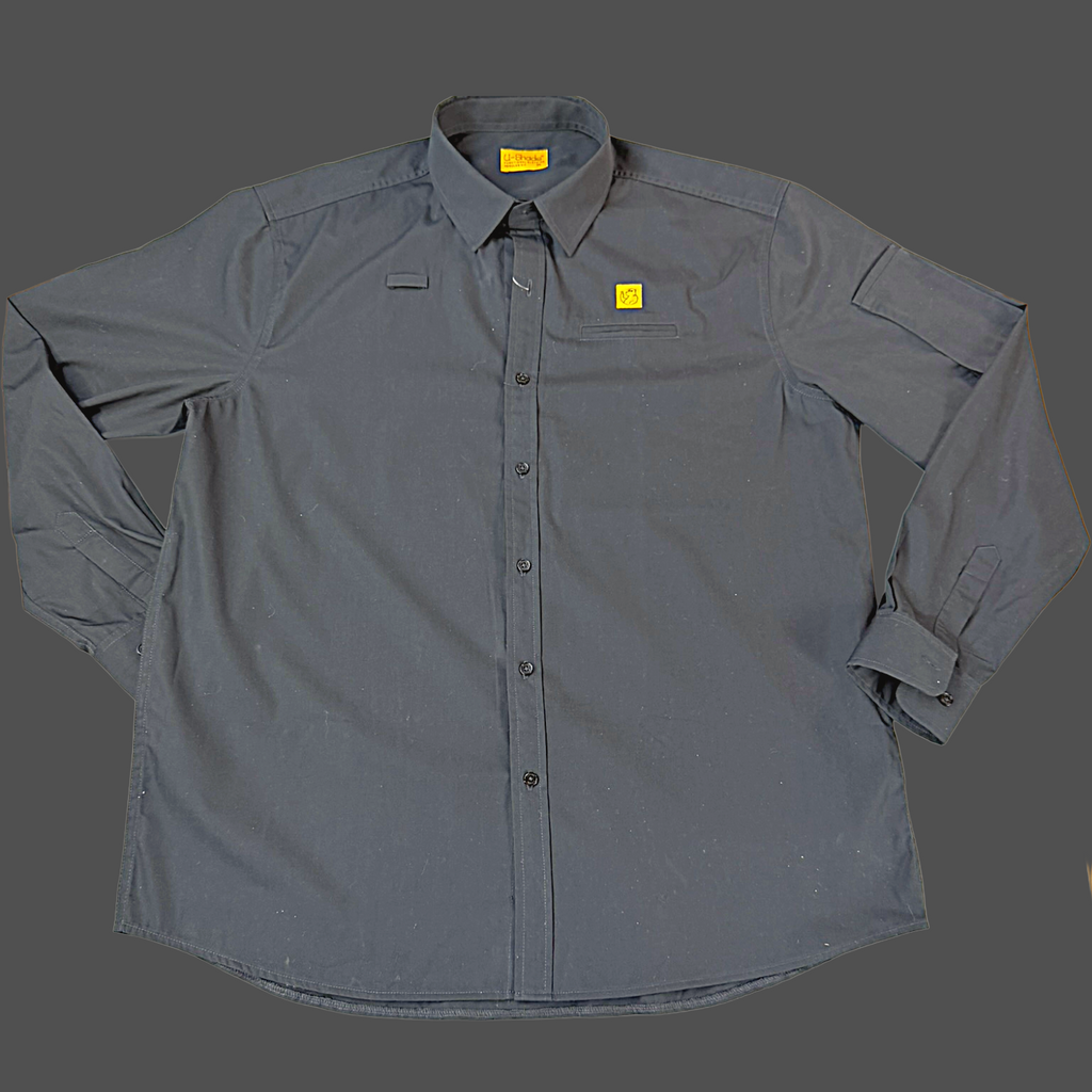 Outdoors Original Unisex Long Sleeve Sun Shirt, Phone + Glasses Pocket (Black)